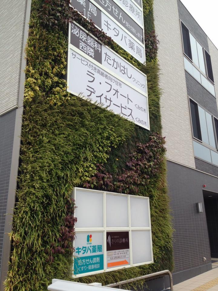 壁面緑化 【 屋外:カセット式壁面パネル使用 】 28の施工写真3