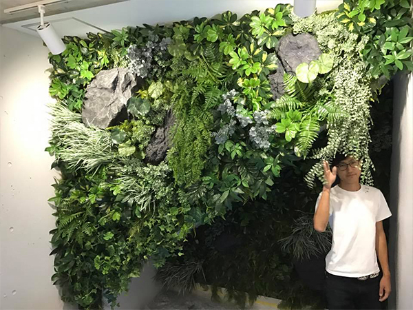 造花壁面緑化【Decopla使用】21の施工写真