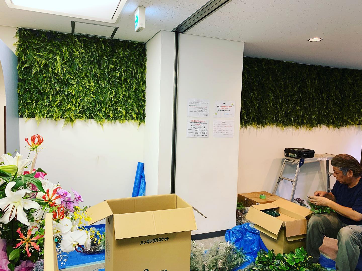 造花壁面緑化【Decopla使用】 53の施工写真8