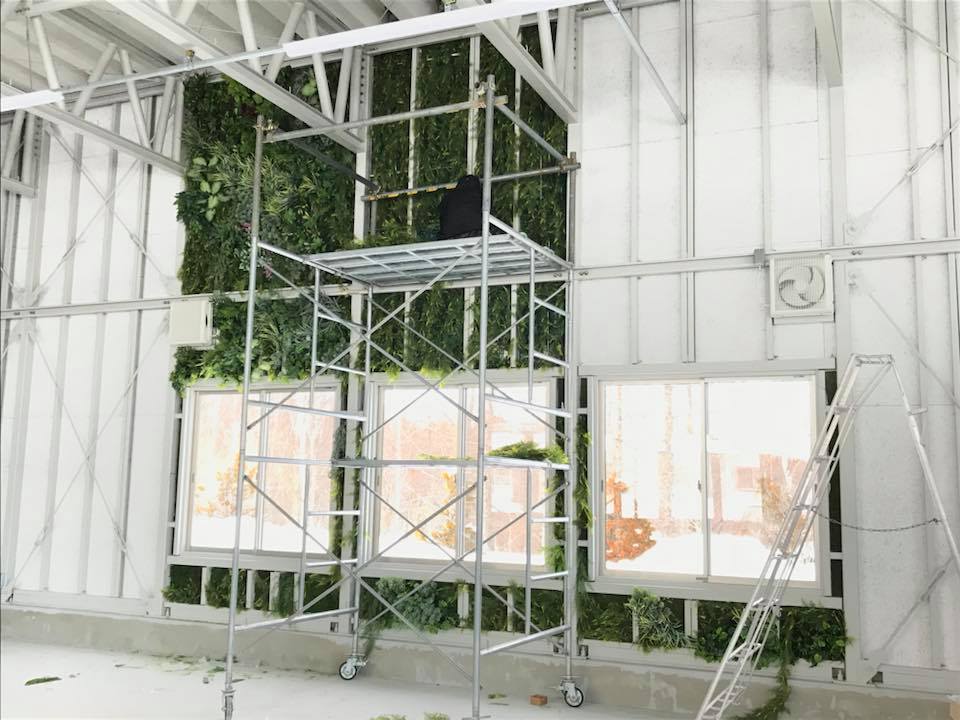 造花壁面緑化【Decopla使用】 64の施工写真4