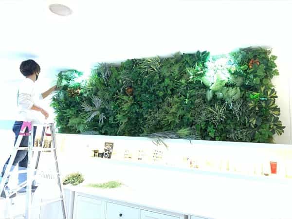 造花壁面緑化【Decopla使用】73の施工写真