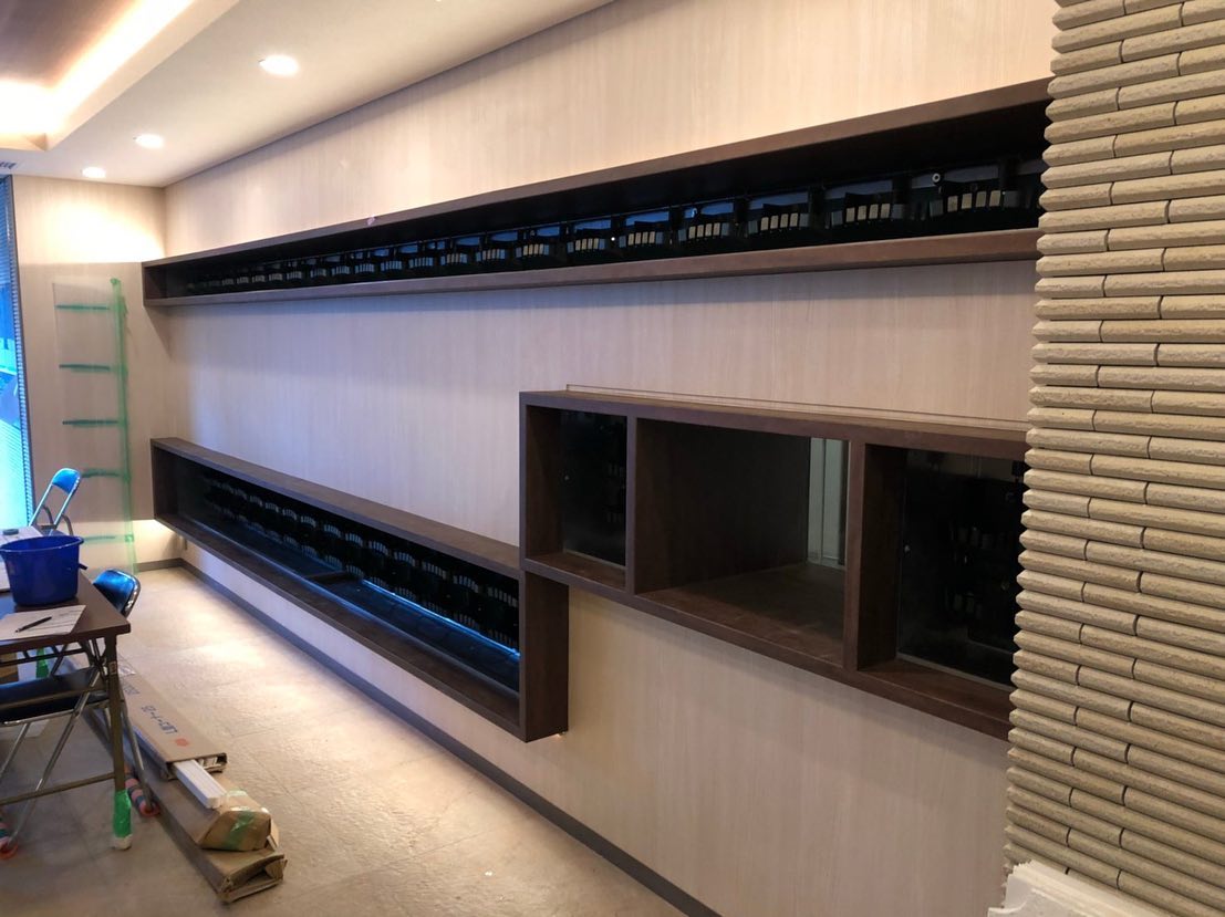 壁面緑化【屋内:プラティコ式壁面緑化パネル使用】121の施工写真