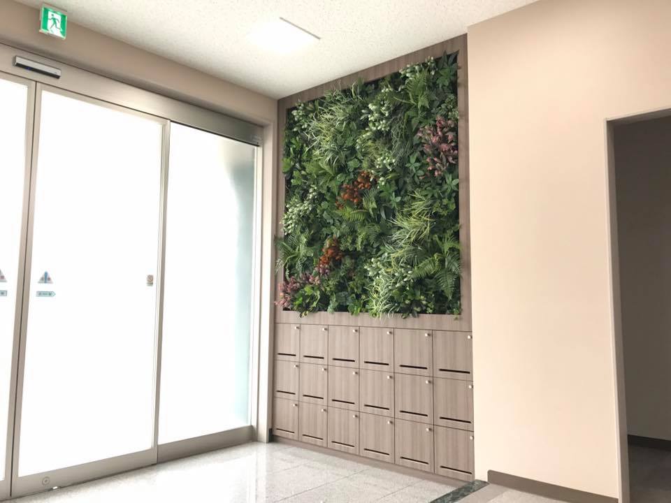 造花壁面緑化【Decopla使用】89の施工写真