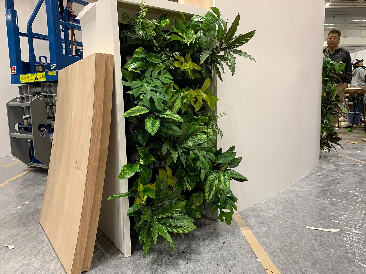 壁面緑化【屋内:プラティコ式壁面緑化パネル使用】165の施工写真