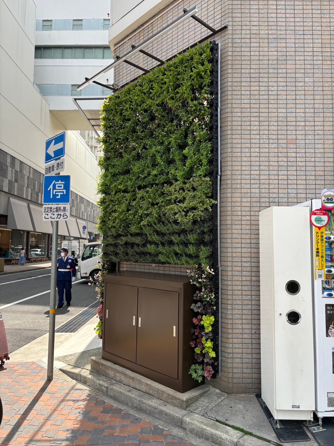 壁面緑化 【 屋外:カセット式壁面パネル使用 】 131の施工写真5