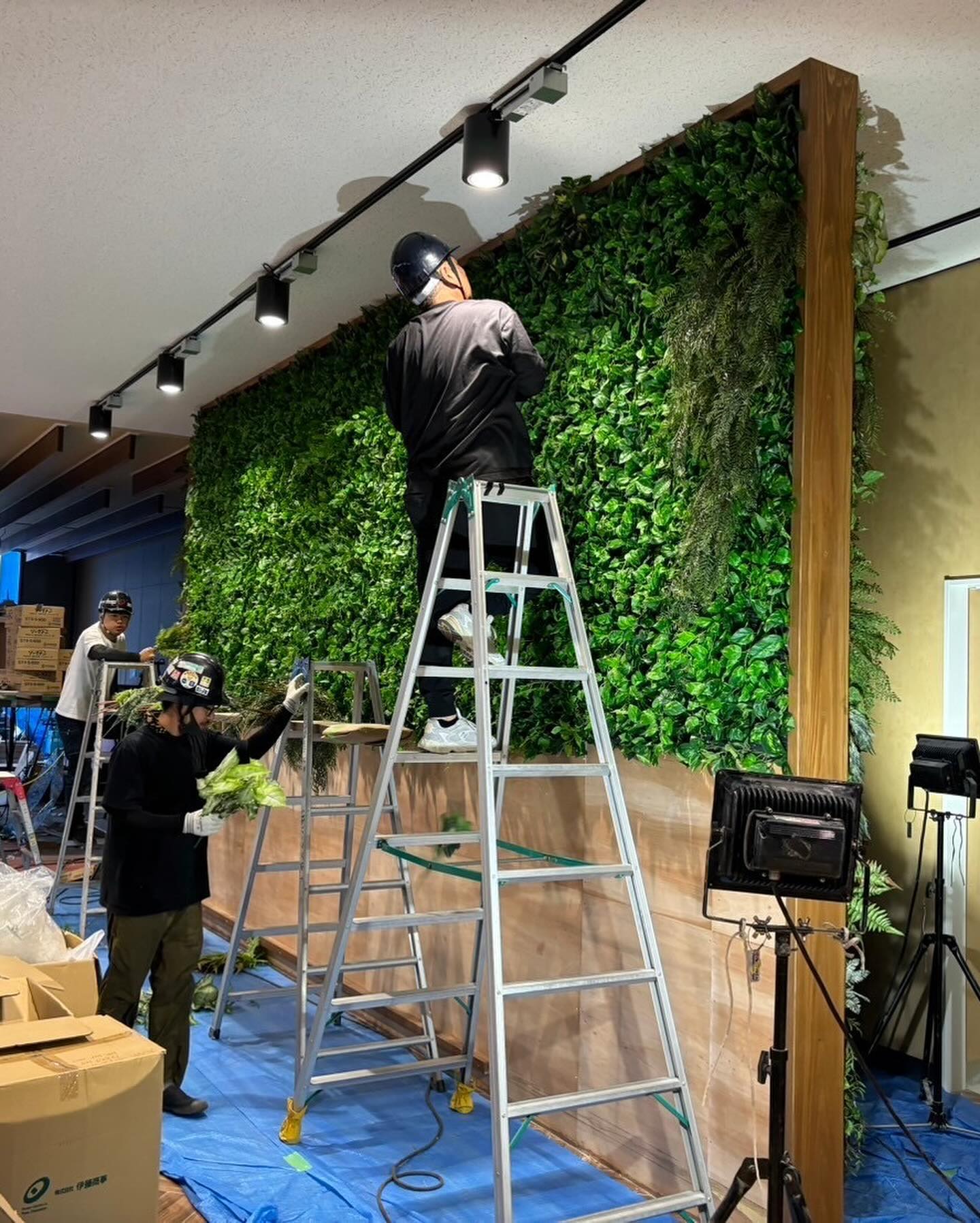 造花壁面緑化【Decopla使用】153の施工写真3