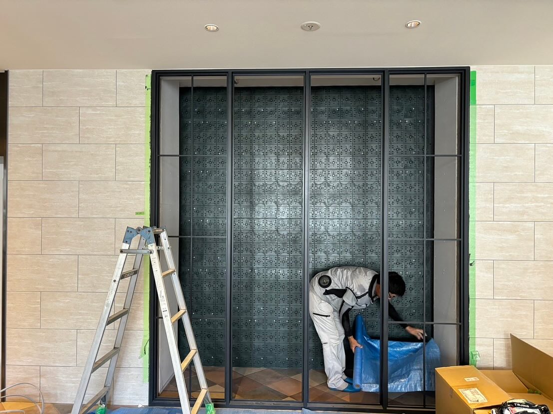 造花壁面緑化【Decopla使用】157の施工写真3