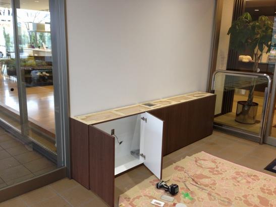 壁面緑化 【 屋内:プラティコ式壁面緑化パネル使用 】 7の施工写真2