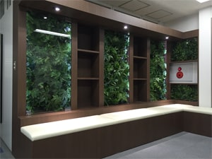 壁面緑化【屋内:プラティコ式壁面緑化パネル使用】21の施工写真