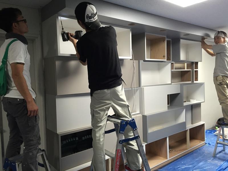 壁面緑化 【 屋内:プラティコ式壁面緑化パネル使用 】 32の施工写真3
