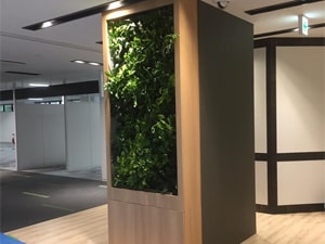 壁面緑化【屋内:プラティコ式壁面緑化パネル使用】64の施工写真